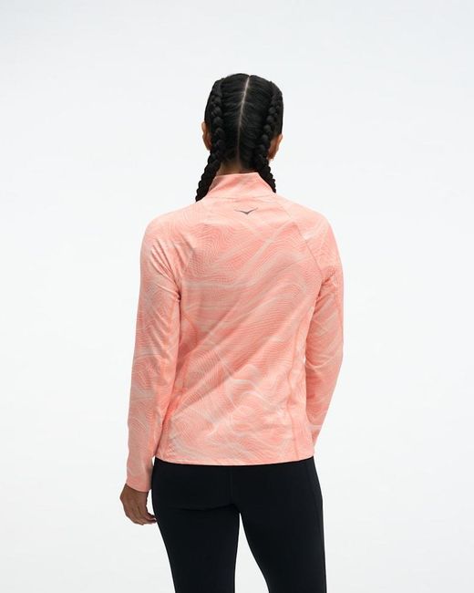 Hoka One One Pink Skyform Half Zip
