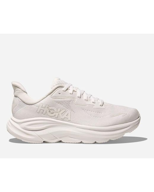 Hoka One One White Clifton 10 Road Running Shoes
