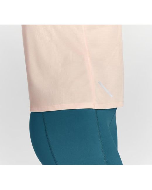 Hoka One One Blue Glide Kurzarmshirt für Damen in Peach Parfait Größe L | Kurzarmshirts