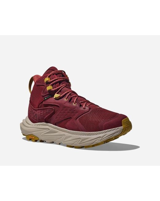 Hoka One One Anacapa 2 Mid GORE-TEX Schuhe für Herren in Cabernet/Oxford Tan Größe 44 2/3 | Wandern in Red für Herren