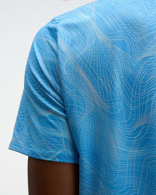Hoka One One Blue Everyrun Short Sleeve Top for men