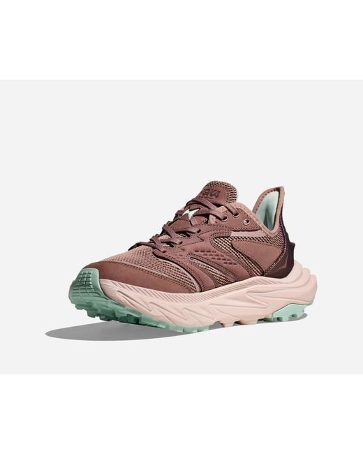 Hoka One One Brown Anacapa 2 Freedom Schuhe für Damen in Quartzite/Cosmic Pearl Größe 36 2/3 | Wandern