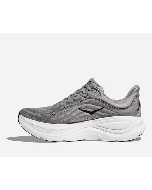 Hoka One One Gray Bondi 9 Road Running Shoes for men