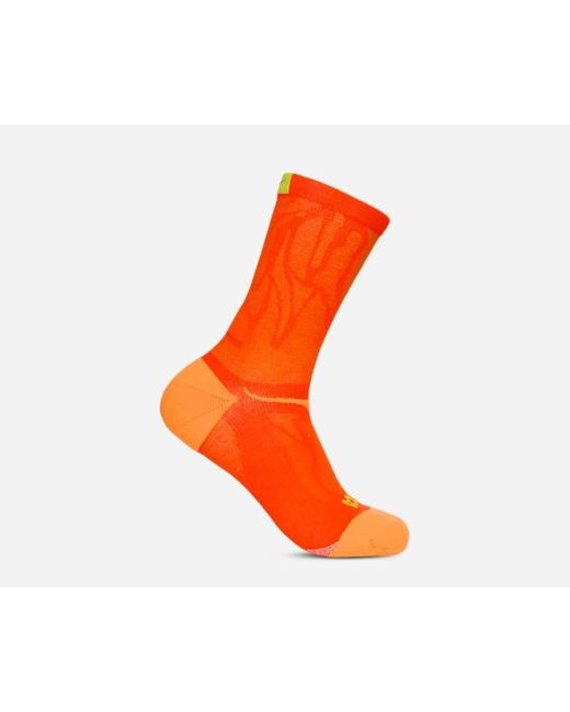Hoka One One Orange Halblange Clifton Laufsocken in Lava Größe S