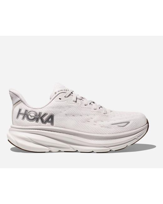 Hoka One One White Clifton 9 Road Running Shoes