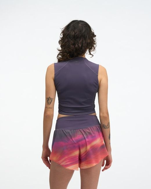 Hoka One One Red Skybreeze Crop Tank Top