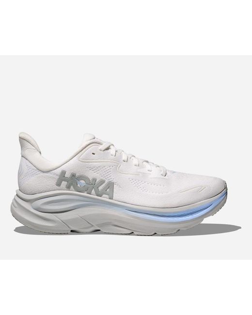 Hoka One One White Clifton 10 Road Running Shoes for men