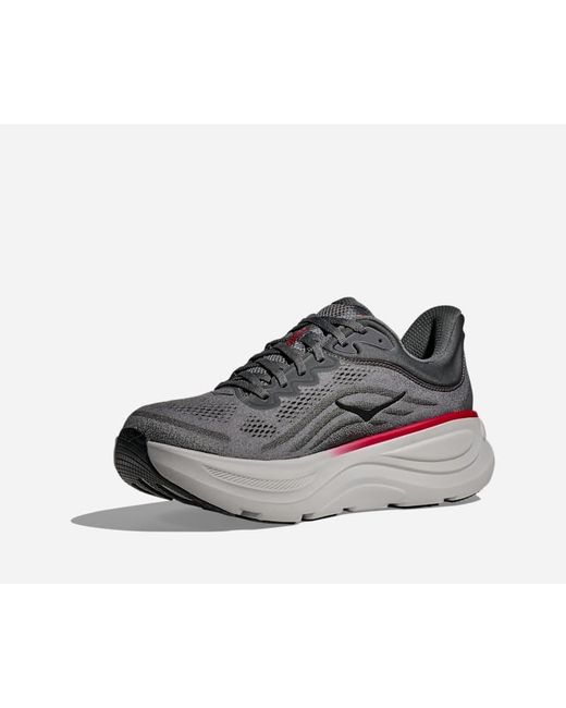 Hoka One One Gray Bondi 9 Road Running Shoes for men