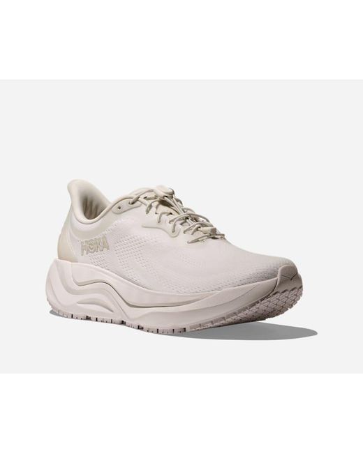 Hoka One One White Arahi Sr Walking Shoes