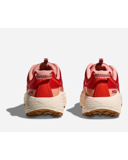 Hoka One One Red Tomato Vermillion Mafate Three2 Trainer