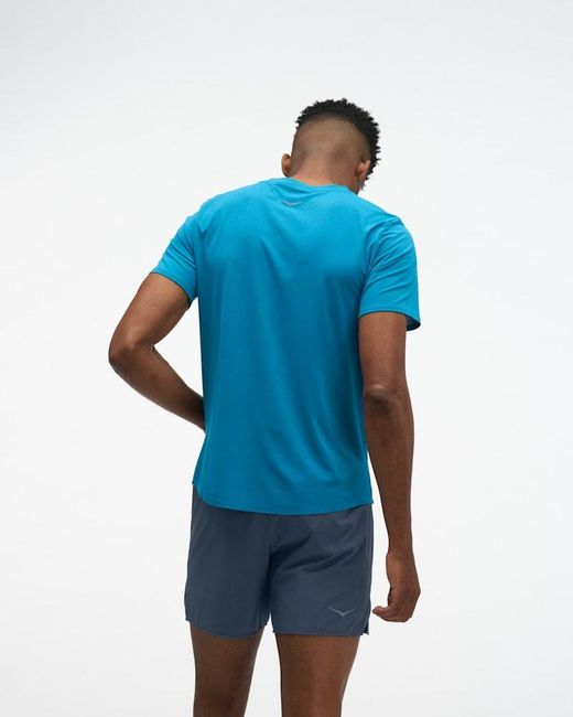 Hoka One One Blue Everyrun Short Sleeve Top for men