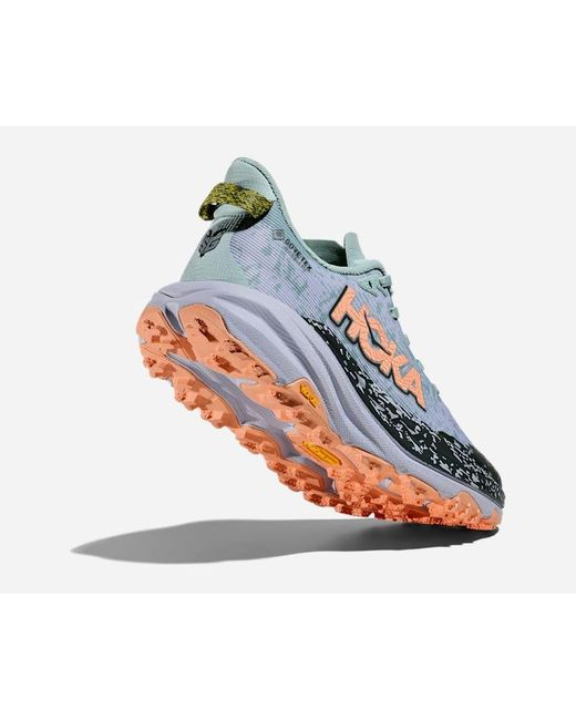 Hoka One One Blue Speedgoat 6 GORE-TEX Schuhe für Damen in Jade/Ash Grey Größe 36 2/3 | Gelände