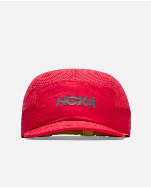 Hoka One One Red Trail Run Hat