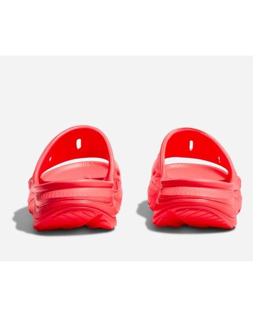 Hoka One One Red Ora Recovery Slide 3