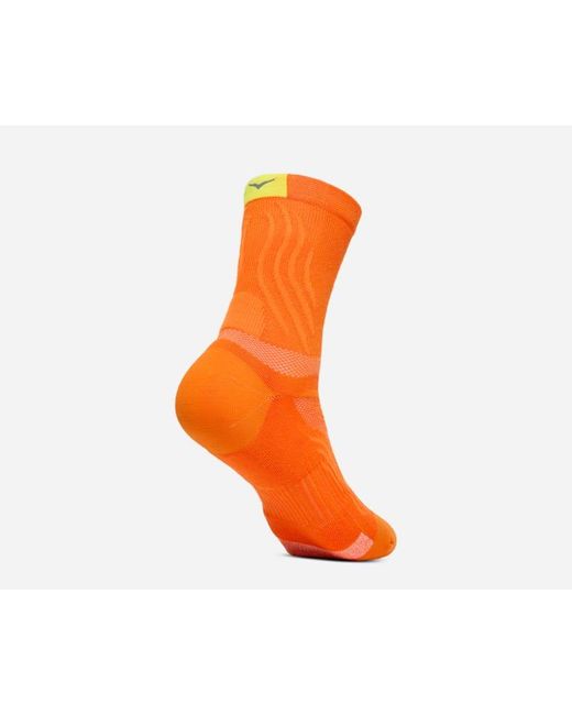 Hoka One One Orange Bondi Quarter Laufsocke in Electric Tangerine Größe L | Socken