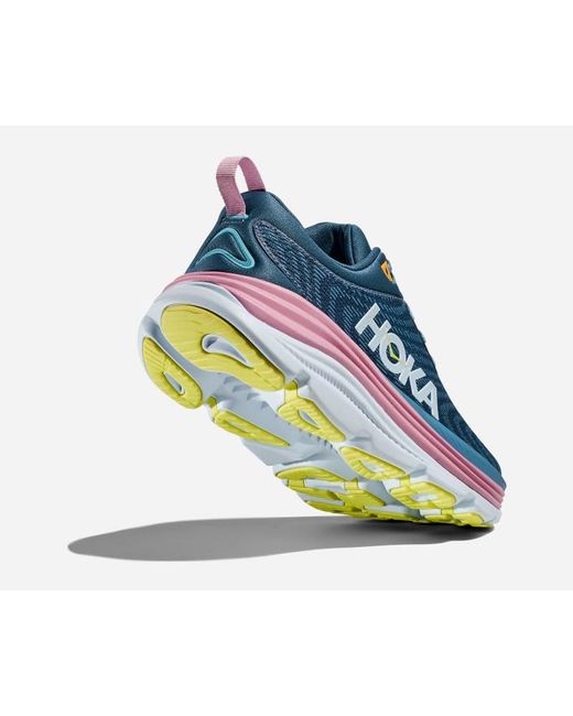 Hoka One One Blue Gaviota 5 Schuhe für Damen in Real Teal/Shadow Größe 45 1/3 | Straße