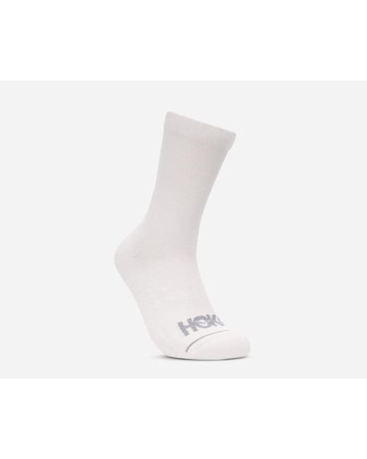 Hoka One One White Crew Run Sock 3-pack