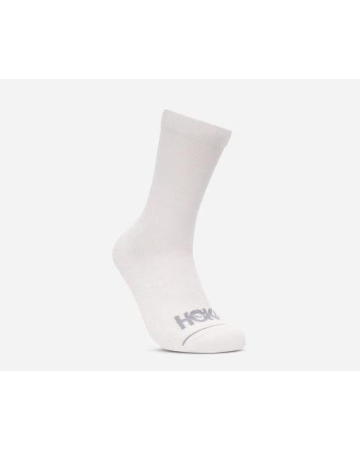Hoka One One White Crew Run Sock 3-pack