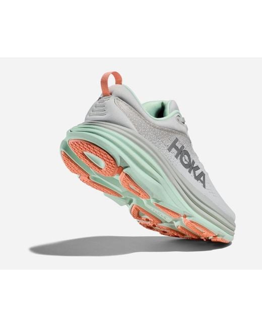 Hoka One One Gray Bondi 8 Running Shoes