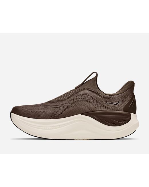 Hoka One One Brown Skyward Laceless Recovery Shoes for men