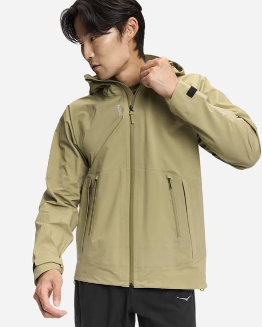Hoka One One Green Transport Jacket Gore-tex for men