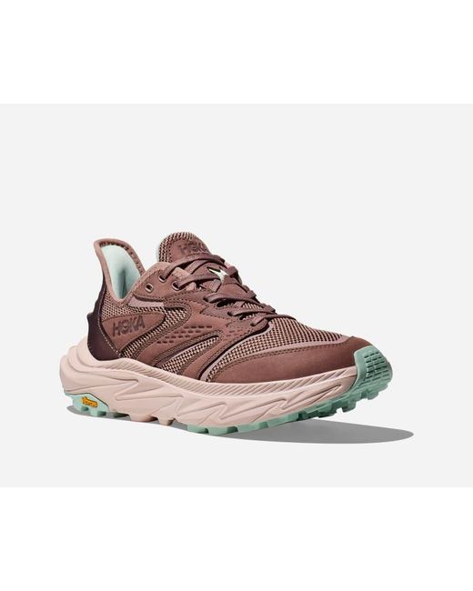 Hoka One One Brown Anacapa 2 Freedom Schuhe für Damen in Quartzite/Cosmic Pearl Größe 36 2/3 | Wandern
