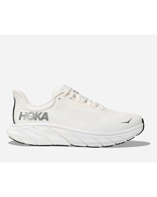 Hoka One One White Arahi 7 Road Running Shoes for men