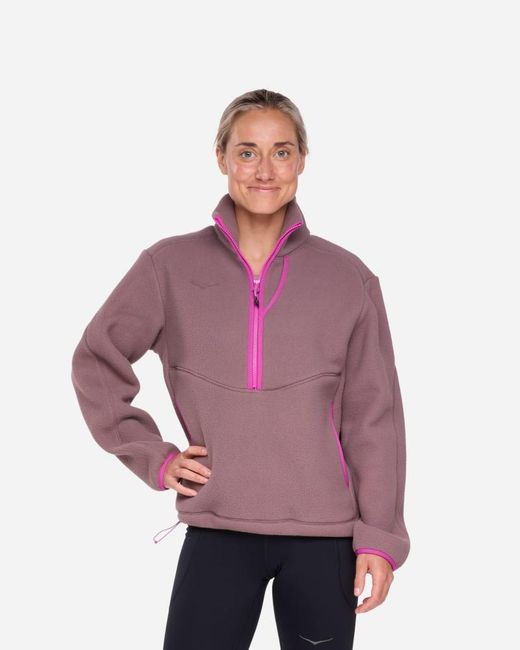 Hoka One One Purple Ridgetop Half-zip Fleece