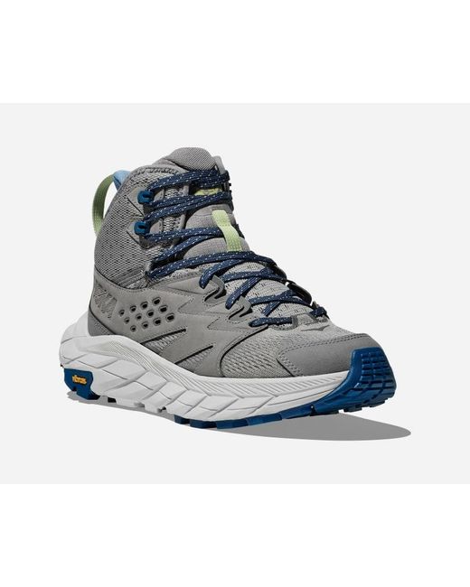 Hoka One One Anacapa Breeze Mid Schuhe für Herren in Galactic Grey/Cosmic Grey Größe 46 | Wandern in Blue für Herren