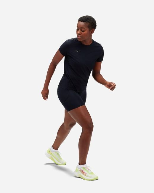 Hoka One One Black Airolite Run Short Sleeve Top