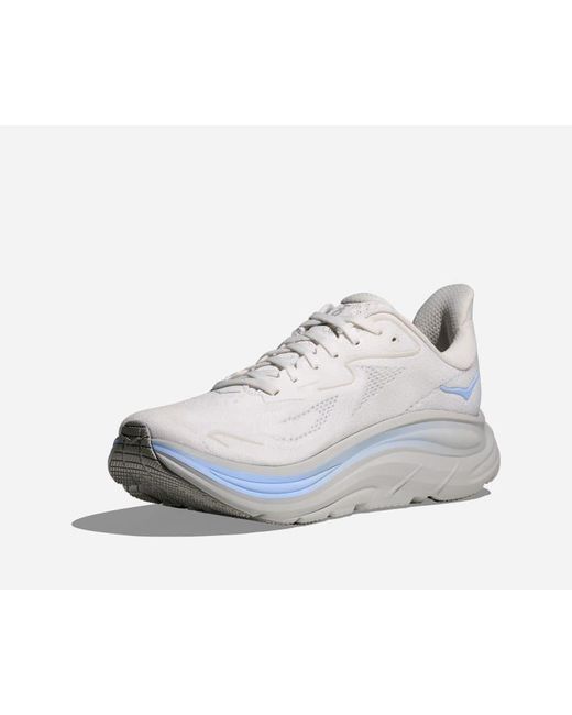 Hoka One One White Clifton 10 Road Running Shoes for men