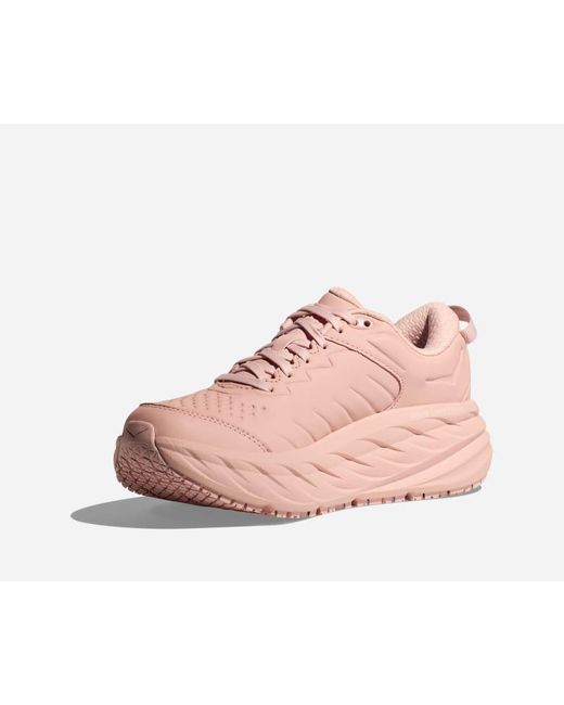 Bondi SR Chaussures pour Femme en Peach Whip/Peach Whip Taille 38 Large | Route Hoka One One en coloris Pink