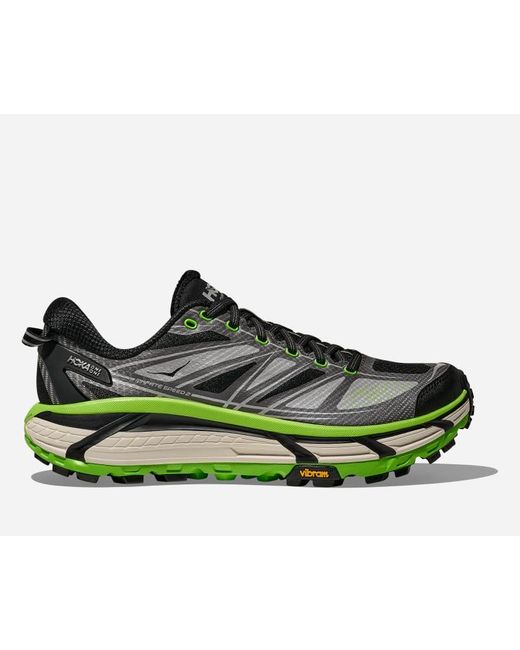 Hoka One One Mafate Speed 2 Schuhe in Black/Electric Green Größe 38 | Lifestyle