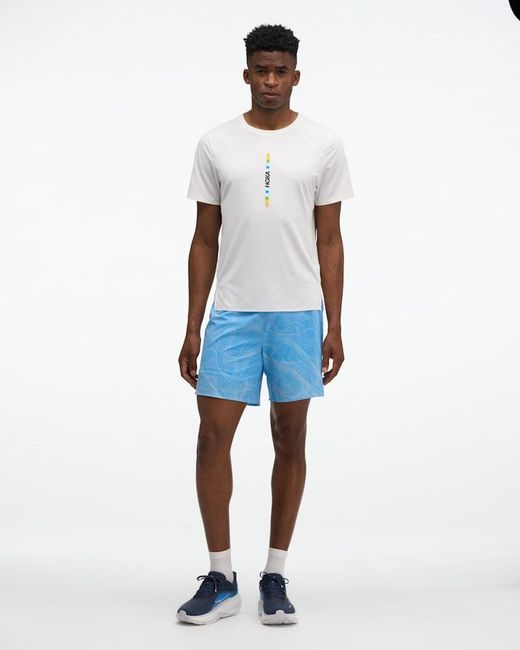 Hoka One One White Everyrun Short Sleeve Top for men