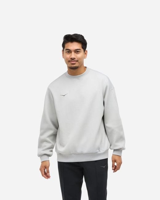Hoka One One Gray Kaitoro Knit Crew for men