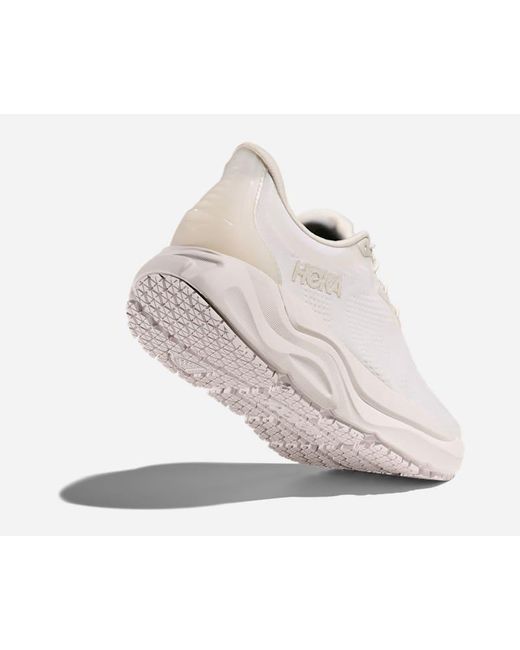 Hoka One One White Arahi Sr Walking Shoes
