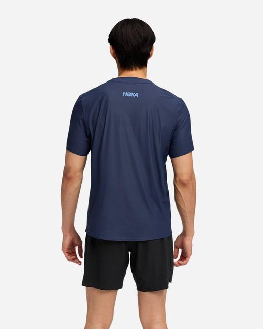 Hoka One One Blue Airolite Short Sleeve Top 2.0 for men