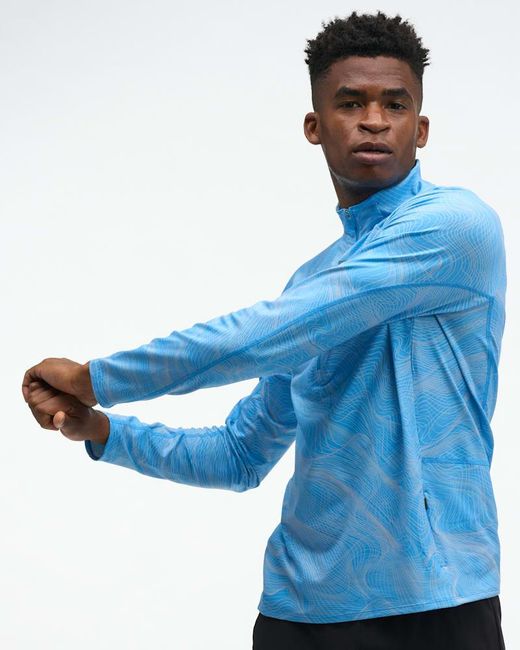 Hoka One One Blue Skyform Half Zip for men