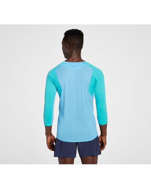 T-shirt à manches trois-quarts Glide pour Homme en All Aboard Taille XL | T-Shirts À Manches Longues Hoka One One pour homme en coloris Blue