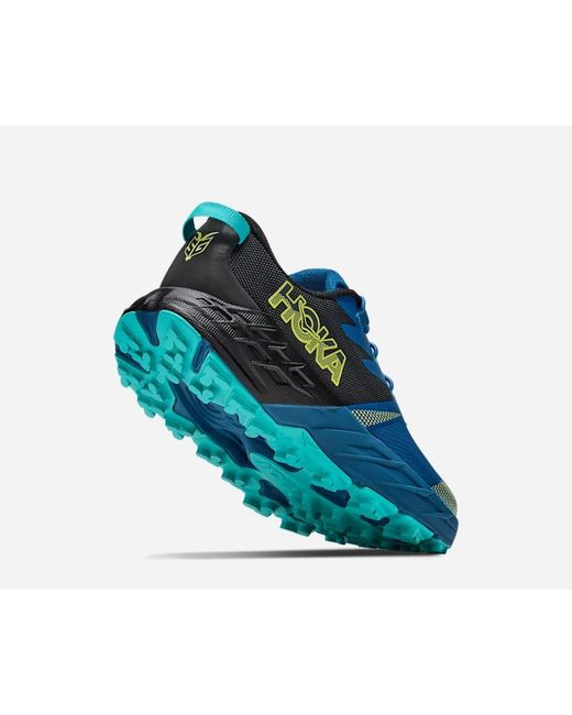 Hoka One One Blue Kid's Speedgoat 7 Trail Shoes