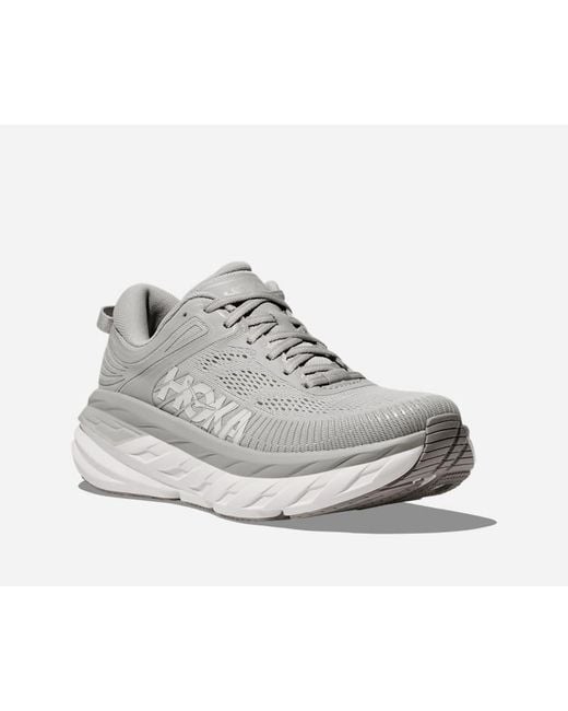 Hoka One One Gray Bondi 7 Lifestyle Shoes