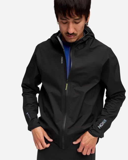 Hoka One One Black Skybreeze Waterproof Jacket Gore-tex for men
