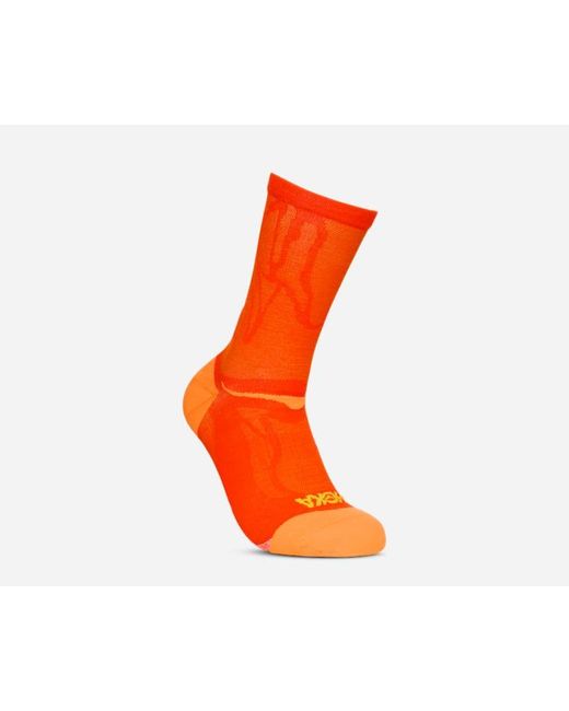 Hoka One One Orange Halblange Clifton Laufsocken in Lava Größe S
