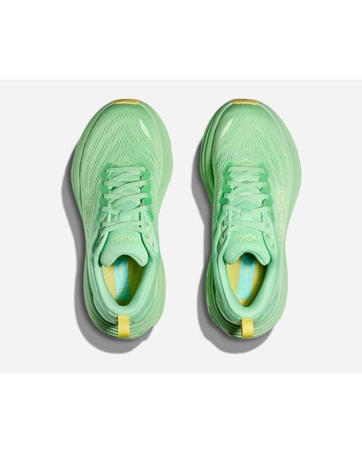 Hoka One One Bondi 8 Schuhe für Herren in Lime Glow/Lemonade Größe 42 | Straße in Green für Herren