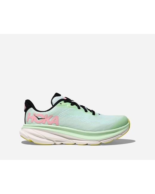 Hoka One One Green Kid's Clifton 9 Road Running Shoes