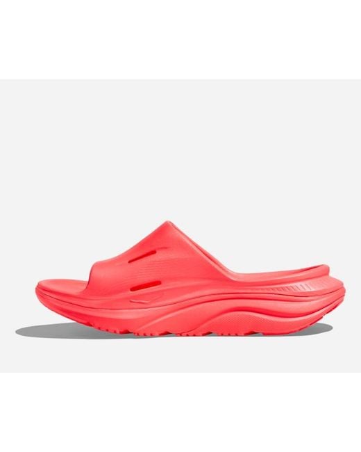 Hoka One One Red Ora Recovery Slide 3