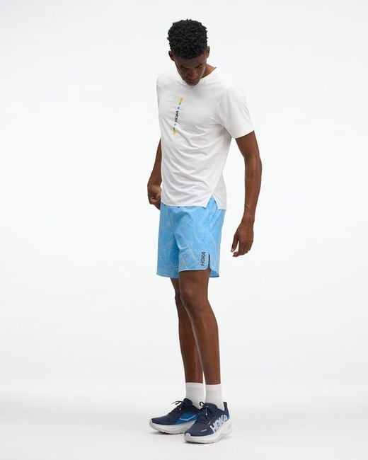 Hoka One One Blue Glide Shorts 7'' 2in1 for men