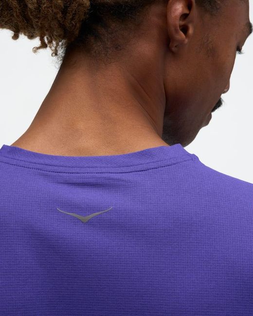 Hoka One One Purple Everyrun Short Sleeve Top for men
