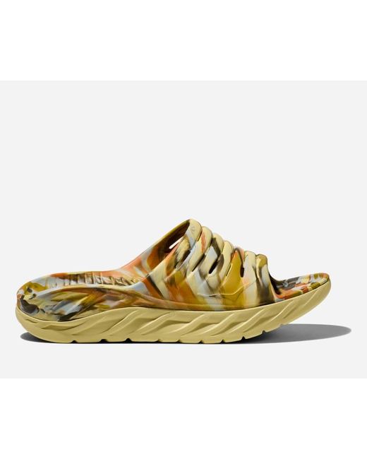 Ora Recovery Slide Swirl Chaussures en Celery Root/Golden Lichen Taille M48/ W49 1/3 | Récupération Hoka One One en coloris Yellow