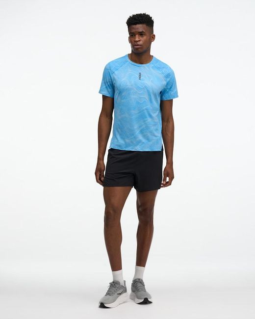 Hoka One One Blue Everyrun Short Sleeve Top for men